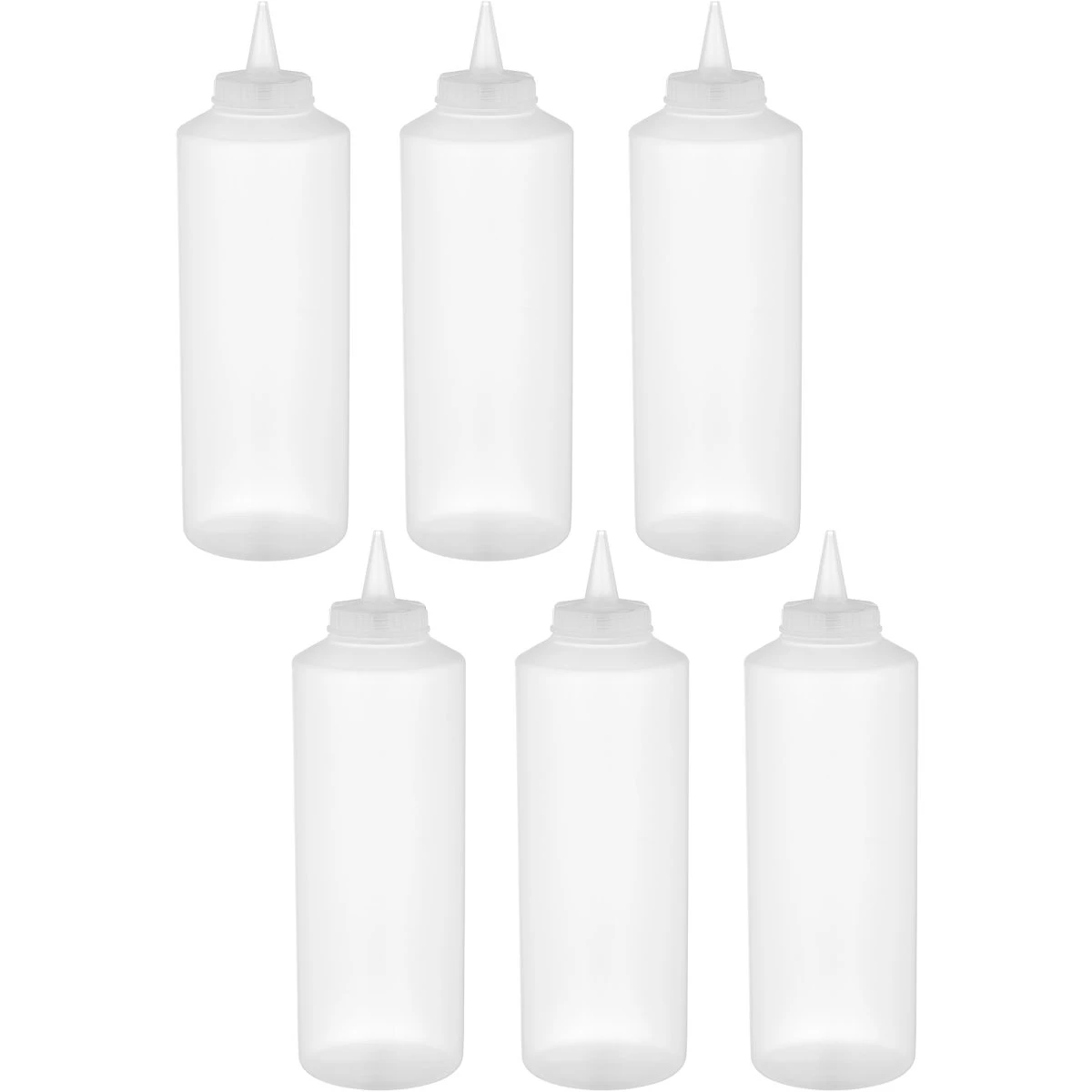 6 Pack Of Squeeze Sauce Bottles 475ml/16oz Clear | Adexa WQSB16WC 3 6 Pack Of Squeeze Sauce Bottles 475ml/16oz Clear | Adexa WQSB16WC