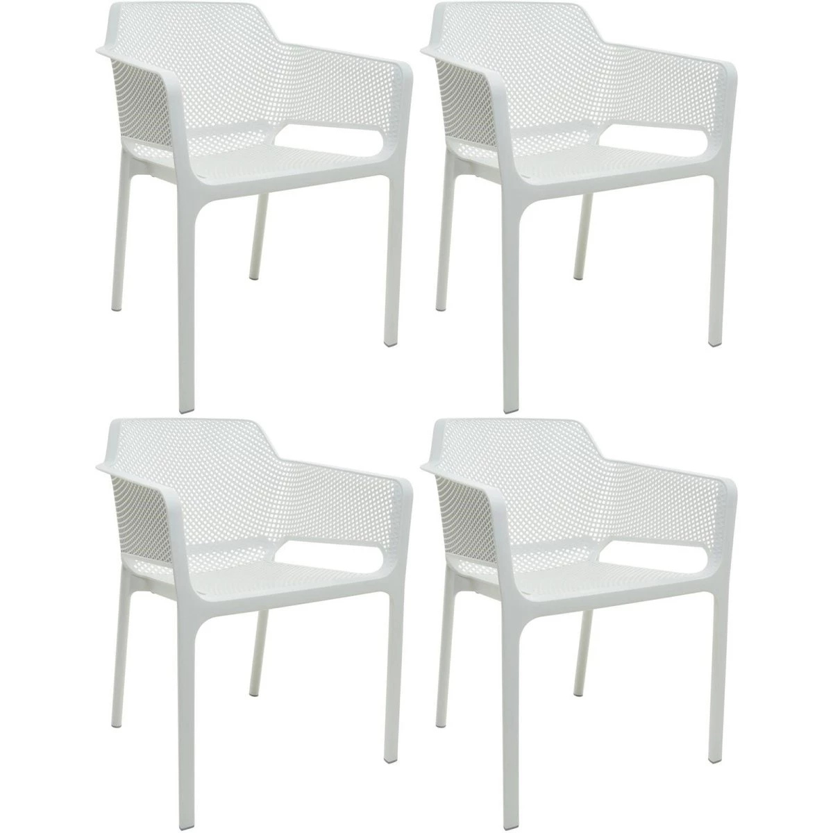 4pcs Bistro Dining Chair Plastic White | Adexa WW083W 3 4pcs Bistro Dining Chair Plastic White | Adexa WW083W