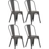 4pcs Bistro Dining Chair Steel Dark Grey Indoors | Adexa WW60G -Cheap Adexa Store WW60G 1200x1200 1