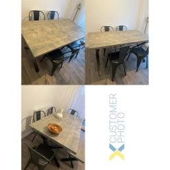 4pcs Bistro Dining Chair Steel Dark Grey Indoors | Adexa WW60G -Cheap Adexa Store WW60G 1200x1200 3