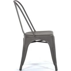 4pcs Bistro Dining Chair Steel Dark Grey Indoors | Adexa WW60G -Cheap Adexa Store WW60G 3 1200x1200 1