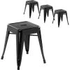 4pcs Bistro Low Stool Steel Black Indoors | Adexa WW65 -Cheap Adexa Store WW65 1200x1200 1