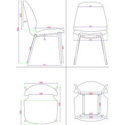 Side Dining Chair PU Leather Seat Light Grey | Adexa GSYH003LG -Cheap Adexa Store YH003 1200x1200 2