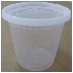 240pcs Deli Pot With Lid Clear 24oz/710ml | Adexa YT24