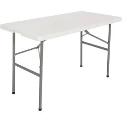 Folding Catering Table 4ft White Plastic | Adexa HQZ122